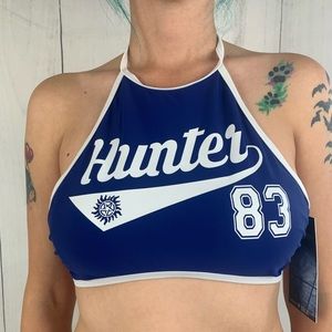 Supernatural halter blue halter swim top